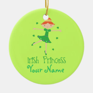 Adorno De Cerámica Princesa irlandesa personalizada Ornament Keepsake