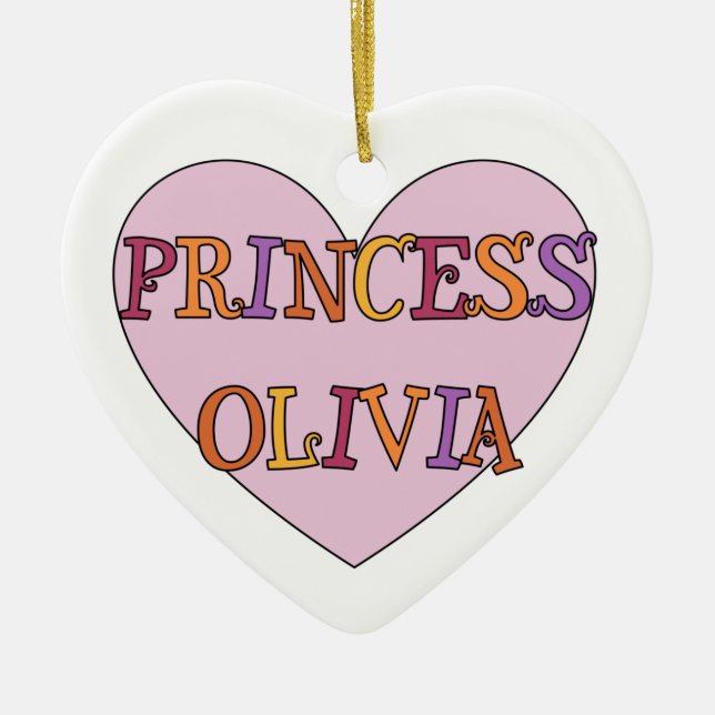 Adorno De Cerámica Princesa Olivia Ornament (Frente)