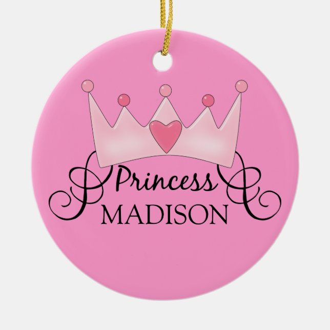 Adorno De Cerámica Princesa personalizada Christmas Ornament (Frente)