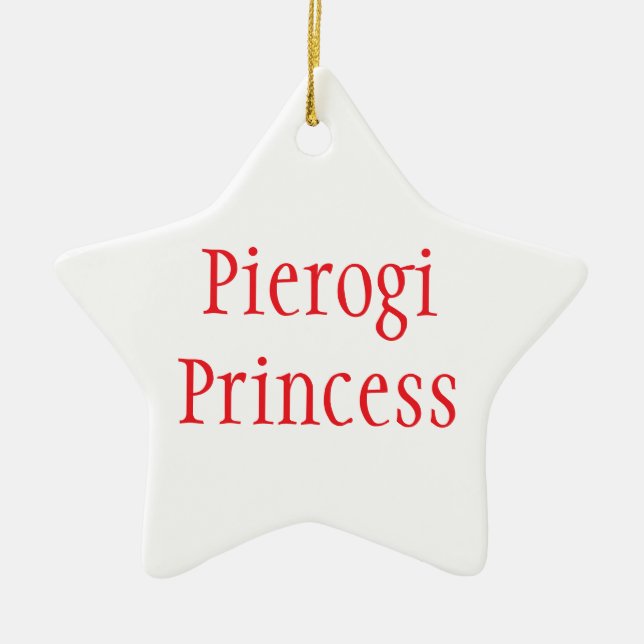 Adorno De Cerámica Princesa Pierogi - Feliz Navidad 2024 (Frente)