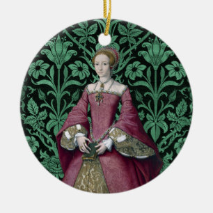 Adorno De Cerámica Princesa Retrato Elizabeth Tudor, Reina