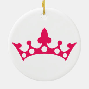 Adorno De Cerámica Princesa Rosa Tiara