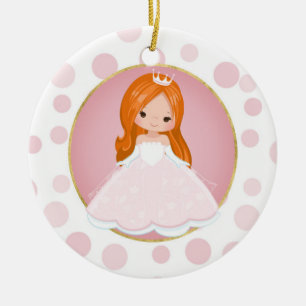 Adorno De Cerámica Princesa rosada del Redhead