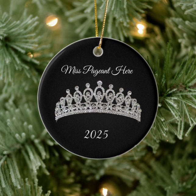 Adorno De Cerámica Princess Tiara Christmas Ornament (Árbol)