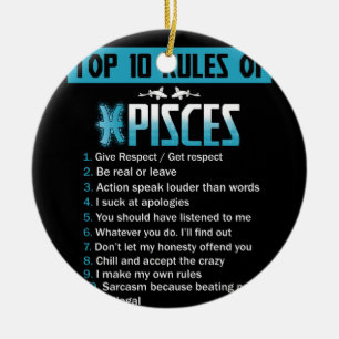 Adorno De Cerámica Principales 10 reglas de cumpleaños de Pisces