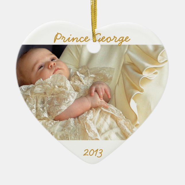 Adorno De Cerámica Príncipe George Heart Ornament (Frente)