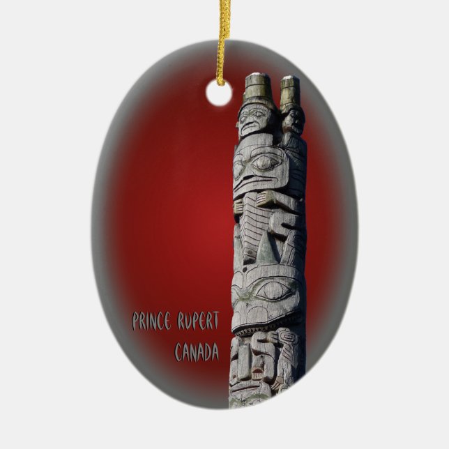 Adorno De Cerámica Príncipe Rupert Ornament Personalized BC Souvenirs (Frente)