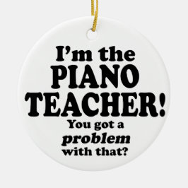 Adorno De Cerámica Problema Con Eso - Profesor De Piano