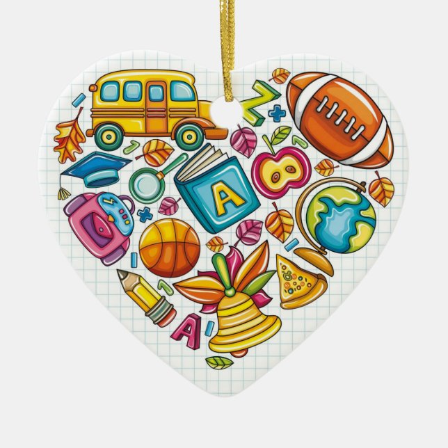 Adorno De Cerámica Profesor de escuela - Gracias (Frente)