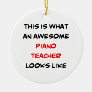 Adorno De Cerámica profesor de piano, increíble