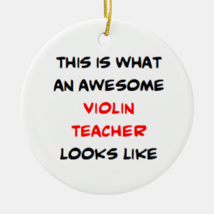 Adorno De Cerámica profesor de violín, increíble