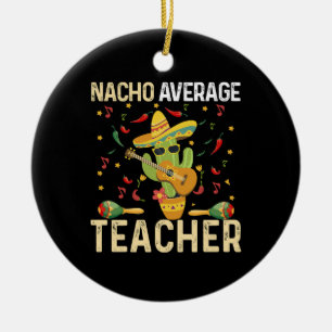 Adorno De Cerámica Profesor Nacho Promedio Fiesta Mexicana Cinco De M