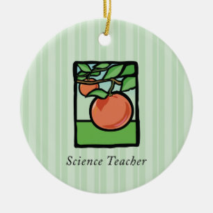 Adorno De Cerámica Profesora de Ciencia Gracias, Apple