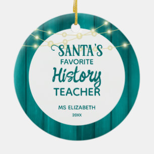 Adorno De Cerámica Profesora de Historia Navidades de Granos de Mader