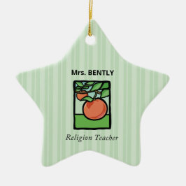 Adorno De Cerámica Profesora religiosa Gracias, Apple