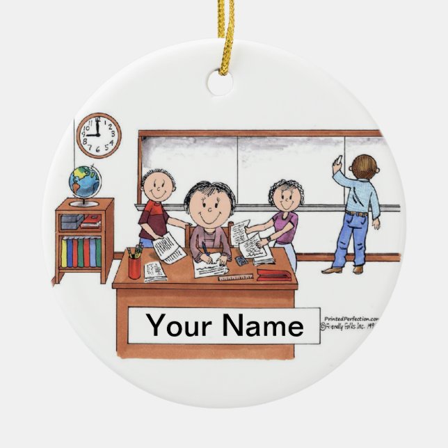 Adorno De Cerámica Profesora, secundaria - Mujer (Frente)