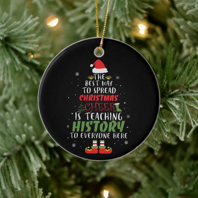 Adorno De Cerámica Profesores Navidades de Historia de arte verbal (Árbol)