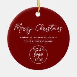 Adorno De Cerámica Professional Business Logo Christmas Holiday