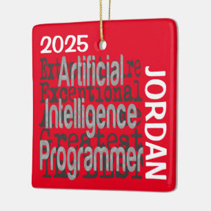 Adorno De Cerámica Programador de IA Extraordinario PERSONALIZADO