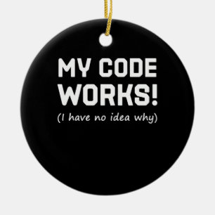 Adorno De Cerámica Programador Mi Código Funciona