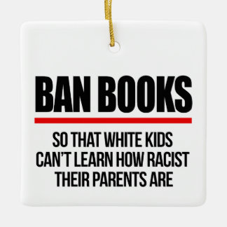 Adorno De Cerámica Prohibir libros para que los niños blancos no pued