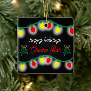 Adorno De Cerámica Promoción de Hora Feliz Fiesta de navidades
