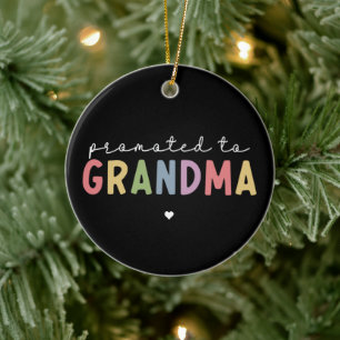 Adorno De Cerámica Promocionado a la abuela Nueva Abuela para ser reg