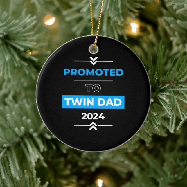 Adorno De Cerámica Promocionado a Twin Dad 2024 (Árbol)