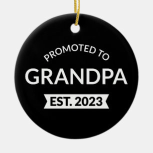 Adorno De Cerámica Promoted To Grandpa Est. 2023 II