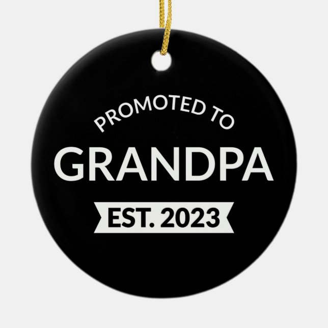 Adorno De Cerámica Promoted To Grandpa Est. 2023 II (Frente)