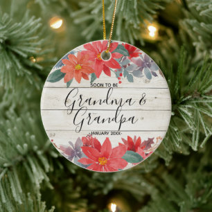 Adorno De Cerámica Pronto será el regalo de honor del abuelo y la ab