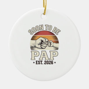 Adorno De Cerámica Pronto será Papá Diseño de puño de bebé vintage 20