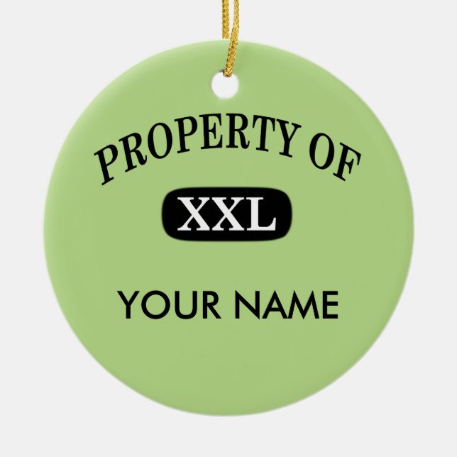 Adorno De Cerámica Propiedad de XXL Su nombre (Frente)