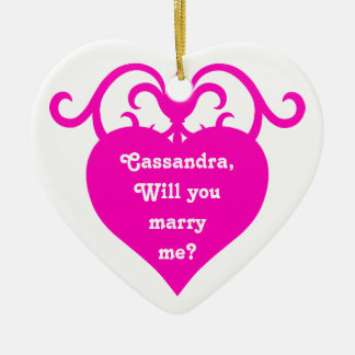 Adorno De Cerámica Propuesta de matrimonio cardíaco