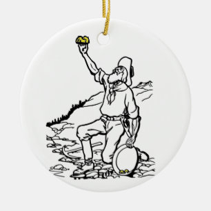 Adorno De Cerámica Prospector de oro de los viejos tiempos