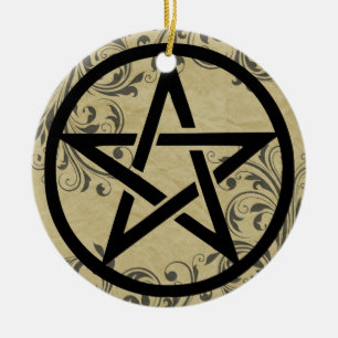 Adorno De Cerámica Proteger esta colgante de Pentáculo en casa