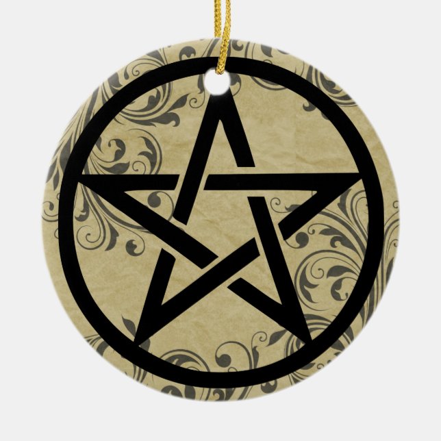 Adorno De Cerámica Proteger esta colgante de Pentáculo en casa (Frente)