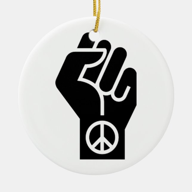 Adorno De Cerámica Protesta pacífica (Frente)