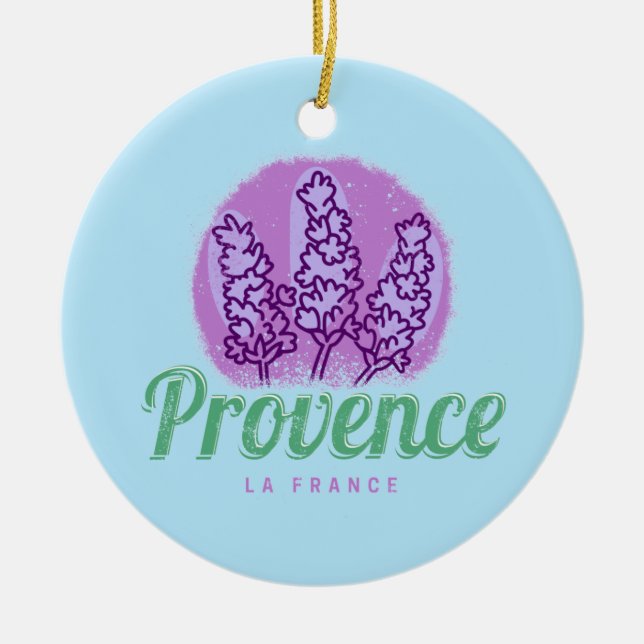 Adorno De Cerámica Provenza Retro Lavender Riviera Francesa Francia (Frente)