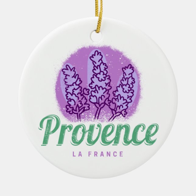 Adorno De Cerámica Provenza Retro Lavender Riviera Francesa Francia (Frente)