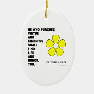 Adorno De Cerámica Proverbios 22:21 Virtud