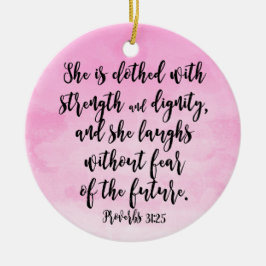 Adorno De Cerámica Proverbios de color rosa 31 mujeres cristianas