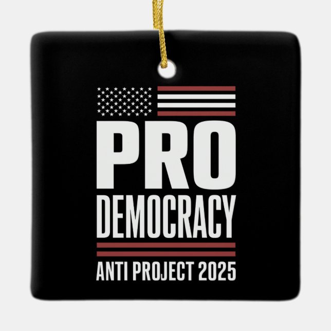 Adorno De Cerámica Proyecto anti democracia 2025 Trump 2025 (Anverso)