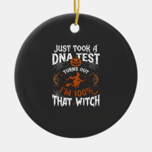 Adorno De Cerámica Prueba De Adn Bruja Calabaza De Halloween Telaraña