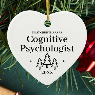 Adorno De Cerámica Psicólogo cognitivo Navidades de trabajo nuevos