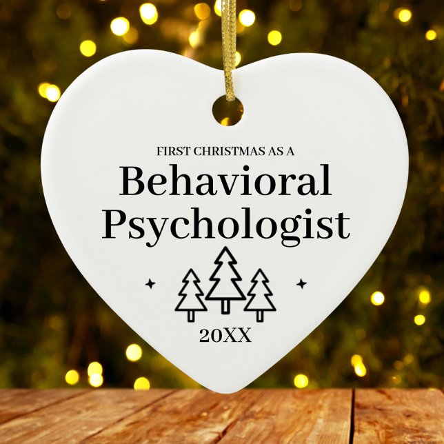 Adorno De Cerámica Psicólogo Comportador Navidades de trabajo nuevos (Behavioral Psychologist New Job Christmas Ceramic Ornament
)