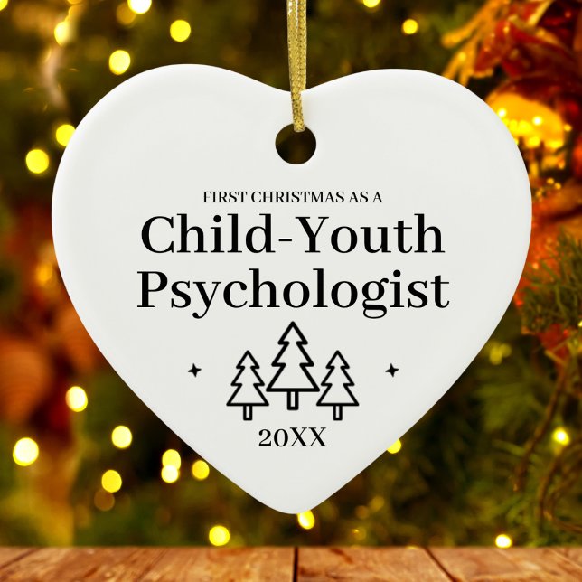 Adorno De Cerámica Psicólogo Juvenil Infantil Nuevo Navidad de Trabaj (Child Youth Psychologist New Job Christmas Ceramic Ornament
)