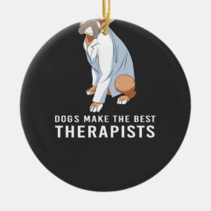 Adorno De Cerámica Psicólogo Terapeuta Canino Terapéutico