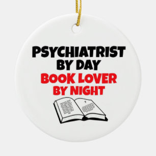 Adorno De Cerámica Psiquiatra por día de la amante del libro por noch