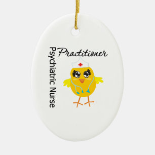 Adorno De Cerámica Psychiatric Nurse Practitioner Chick v1